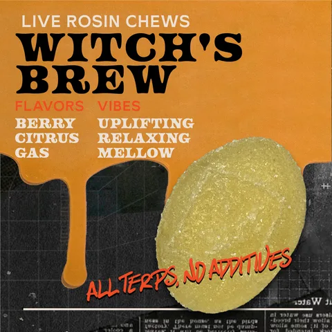 Witch's Brew - Live Rosin Chews, as Sunburn's menu shows it