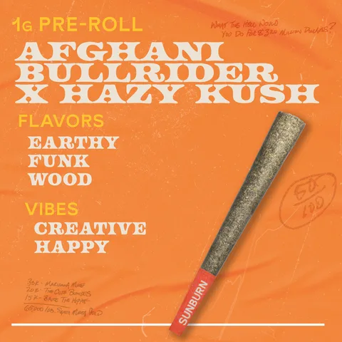 Afghani Bullrider x Hazy Kush - Pre Rolls