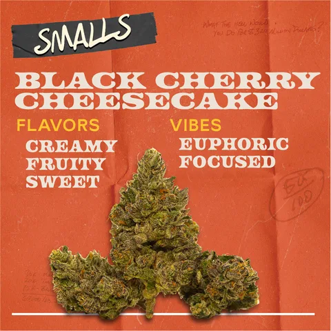 Black Cherry Cheesecake - Smalls Flower, as Sunburn's menu shows it