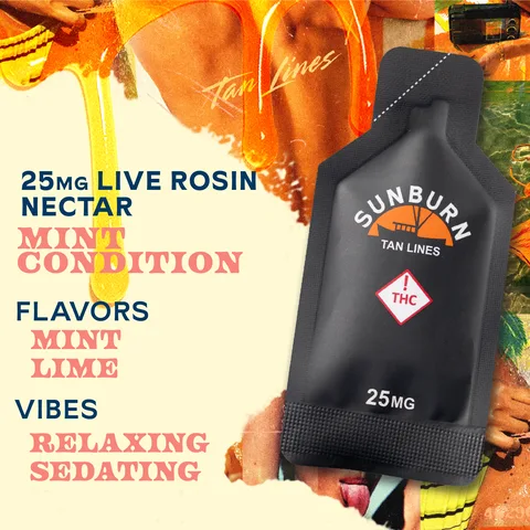 Mint Condition - Tan Lines Nectar Pouch, as Sunburn's menu shows it