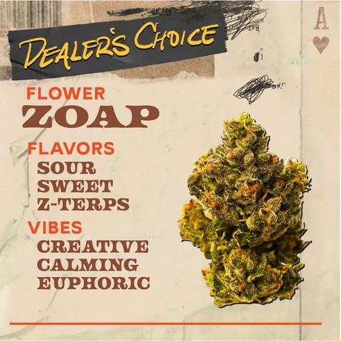 Zoap - Flower, as Sunburn's menu shows it
