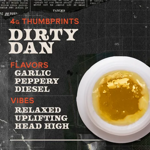 Dirty Dan Live Rosin - Thumbprints Concentrate