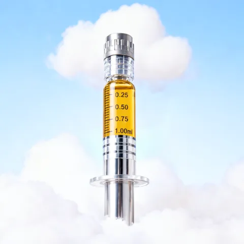 Juicy Mango Distillate Syringe, as Ayr's menu shows it