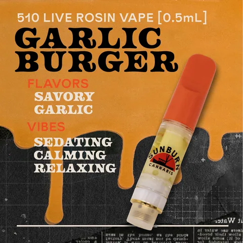 Garlic Burger - Live Rosin Cartridge