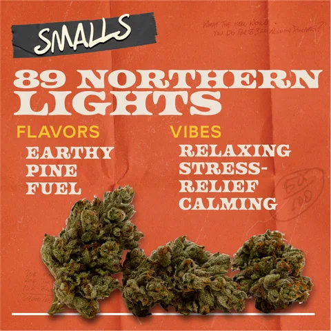 89 Northern Lights - Smalls Flower, as Sunburn's menu shows it