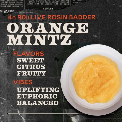 Orange Mintz Badder Live Rosin Concentrate