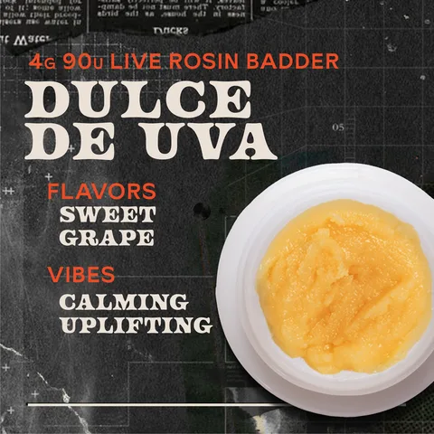 Dulce De Uva Badder Live Rosin Concentrate
