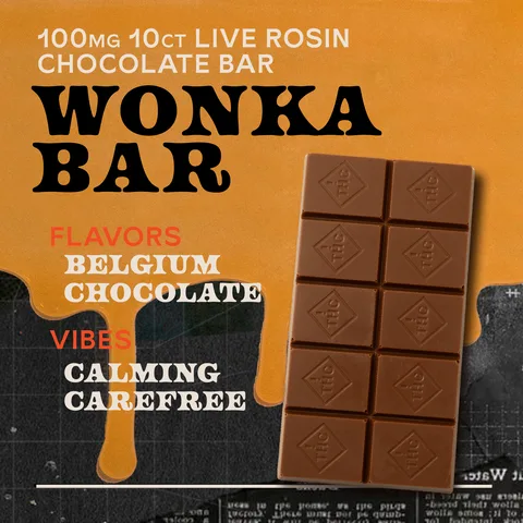 Milk Chocolate Wonka Bar - Live Rosin Chocolate Bar, as Sunburn's menu shows it