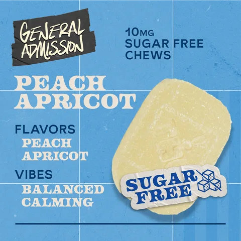 Peach Apricot THC Sugar-free - Distillate Chews
