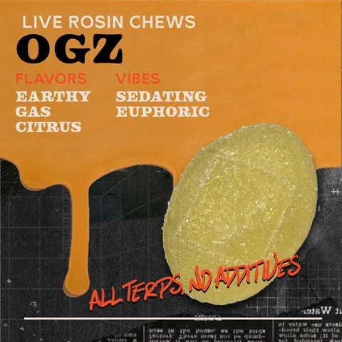 OGZ - Live Rosin Chews, as Sunburn's menu shows it