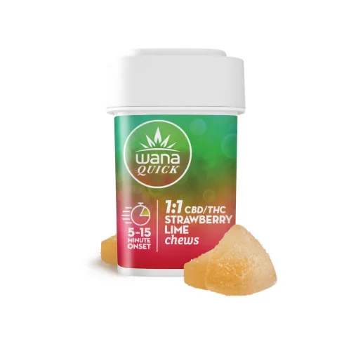 Strawberry Lime (1:1 CBD:THC) - Soft Chews Fast Acting, as Surterra's menu shows it