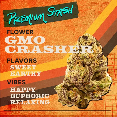GMO Crasher - Flower, as Sunburn's menu shows it