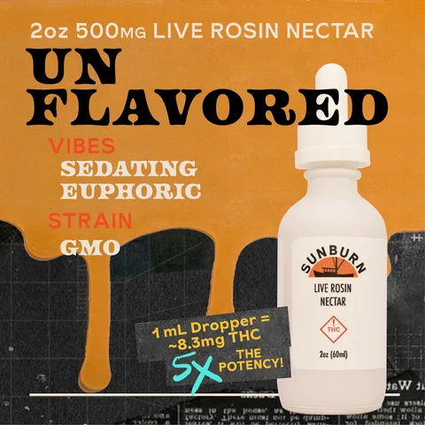 Unflavored GMO - Nectar Tincture, as Sunburn's menu shows it